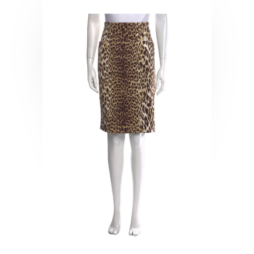 Ellie Tahari Leopard Print Skirt
